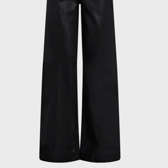 New Joe's Jeans The Mia High Rise Wide Leg Coated Subtle Sheer Black Sz 25 - Picture 8 of 12